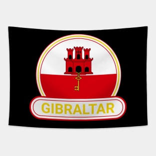 Gibraltar Country Badge - Gibraltar Flag Tapestry