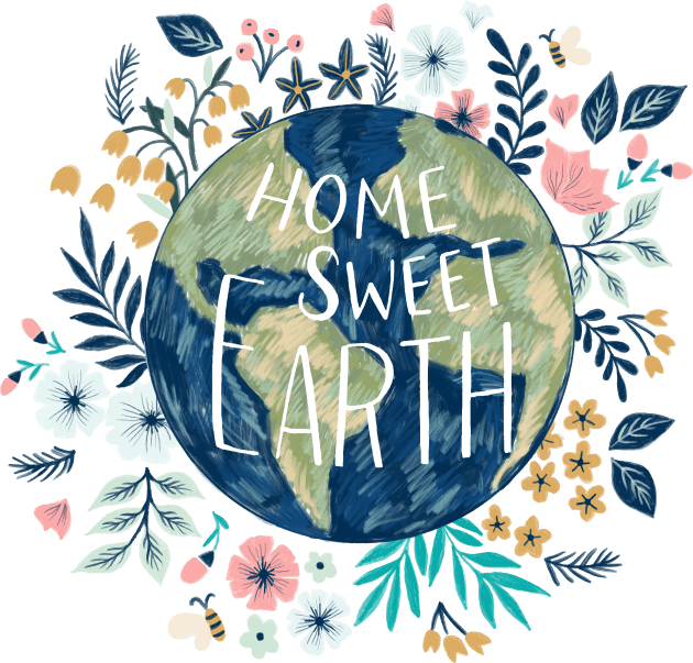 Home Sweet Earth Kids T-Shirt by YuanXuDesign