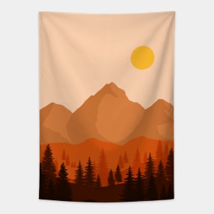 Sunset Mountains Tapestry