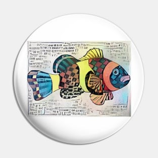 Fish Print 1 Pin