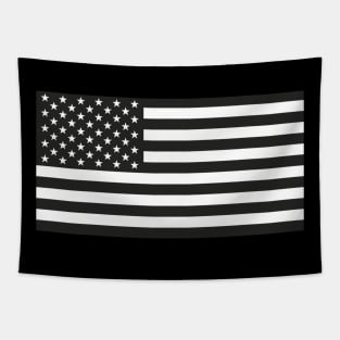 Black USA Flag Tapestry