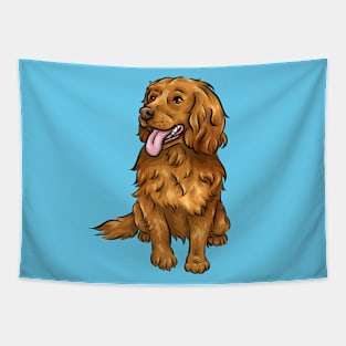 Cute Red Cocker Spaniel Dog Tapestry