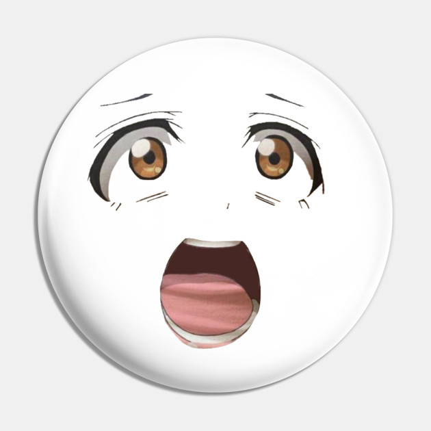 Surprised Shocked Face Manga Pin Teepublic