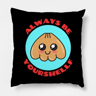 Always Be Your-shellf | Seashell Pun Pillow