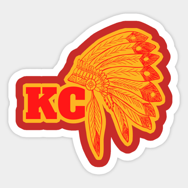 Kansas City Chiefs Headdress Red Shirts Gifts Kansas City Sticker Teepublic Uk
