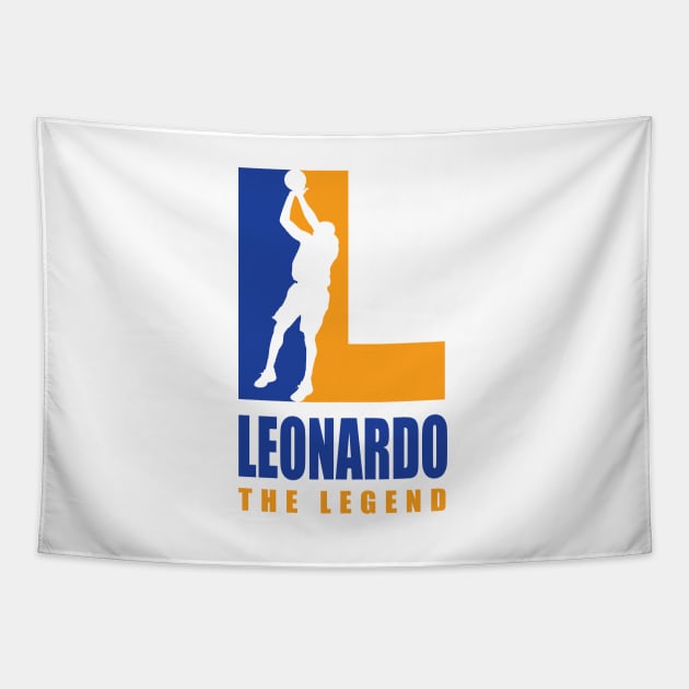 Leonardo Custom Player Basketball Your Name The Legend T-Shirt Tapestry by Baseball Your Name