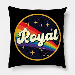 Royal // Rainbow In Space Vintage Style Pillow