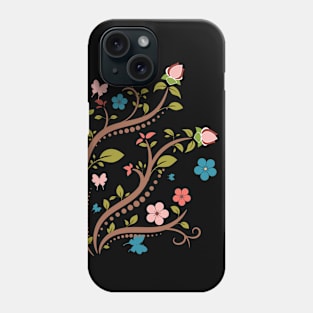 Coral Floral Butterfly Swirls Phone Case
