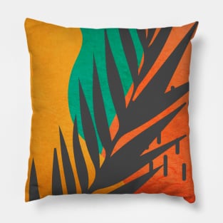 Minimalist Abstract Nature Art #21 Tropical Plant Leaf Pillow