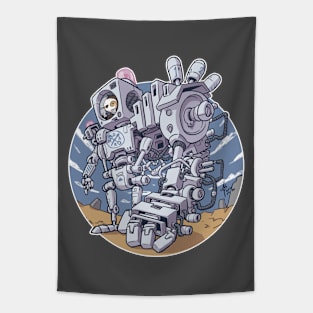 Desert Robot Sloth Tapestry