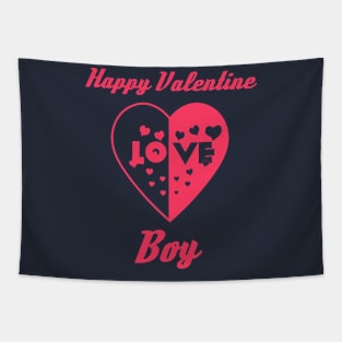 Heart in Love to Valentine Day Boy Tapestry