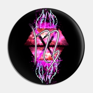 Virgo Zodiac - Pink Abstract Pin