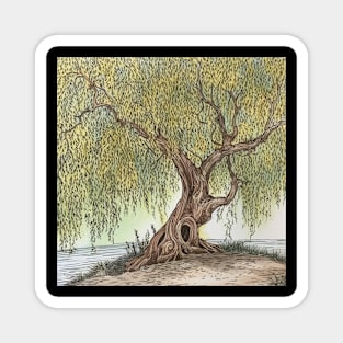 Weeping willow tree Magnet