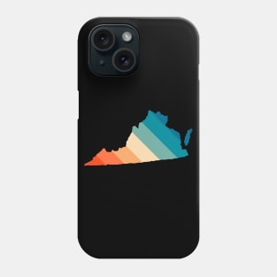 Virginia State Retro Map Phone Case