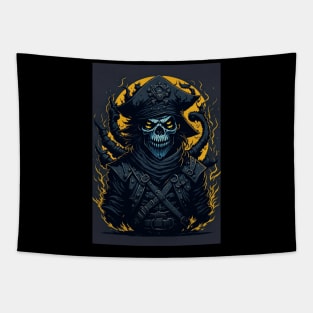 Pirate captain skull Tapestry