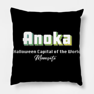 Anoka Minnesota Yellow Text Pillow