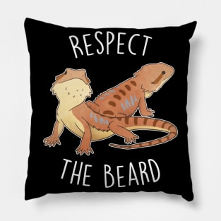 Bearded Dragon Respect the Beard Pillow