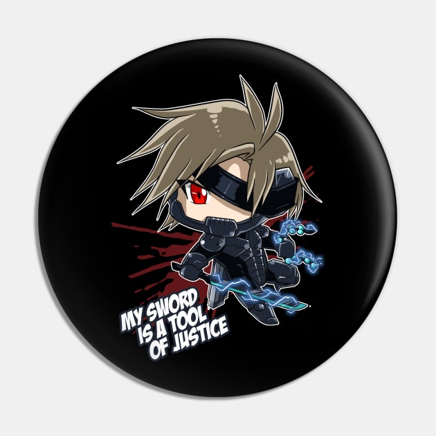 Metal Gear Rising - Raiden Pin by rextheone