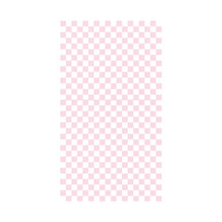 retro light pink gingham pattern T-Shirt