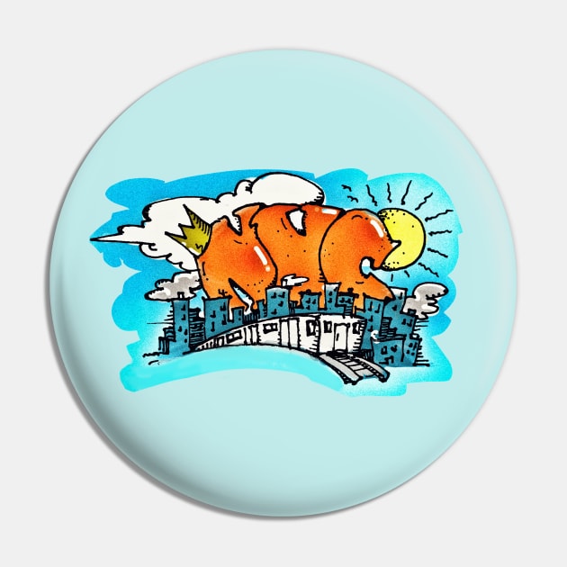 NYC Represent Pin by Lampaworks Inc.