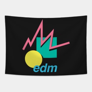 EDM – Retro 90s Vaporwave Pattern Tapestry