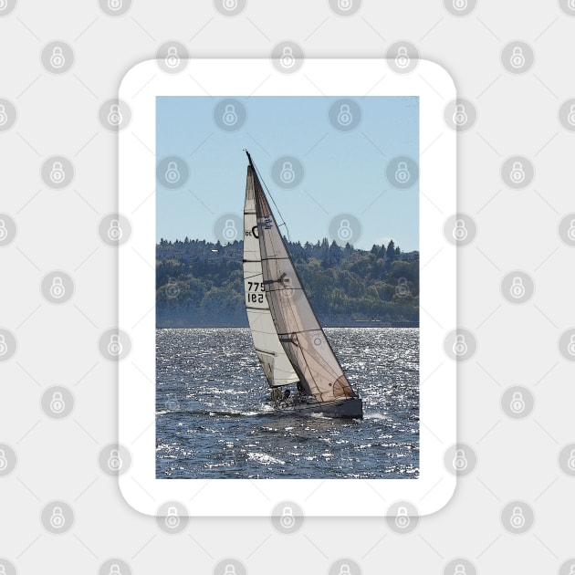 Sailboat on the Sound Magnet by elisewied