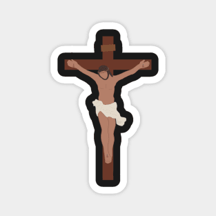 Jesus Crucified Faceless Minimalist Color Block Magnet