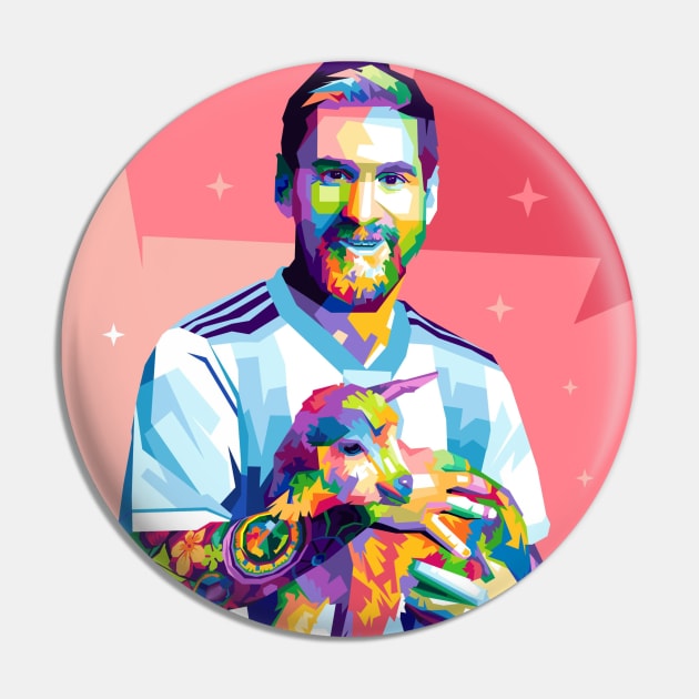 Messi GOAT Pin by erikhermawann22