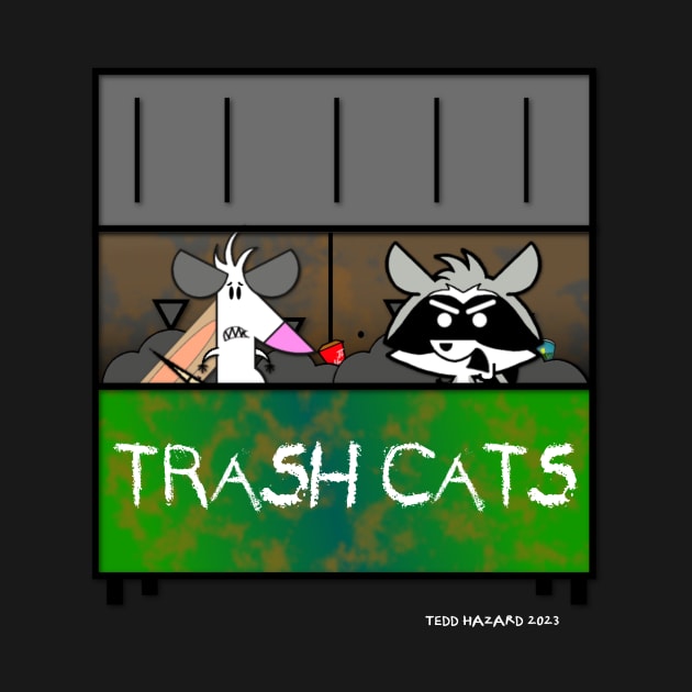 Trash Cats Dumpster Shirt by Hazard Studios