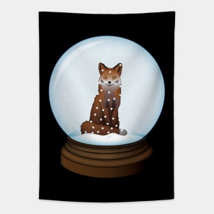 Red Fox Globe Tapestry