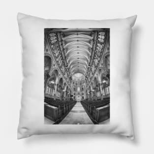 Immaculate Conception Church B+W Pillow