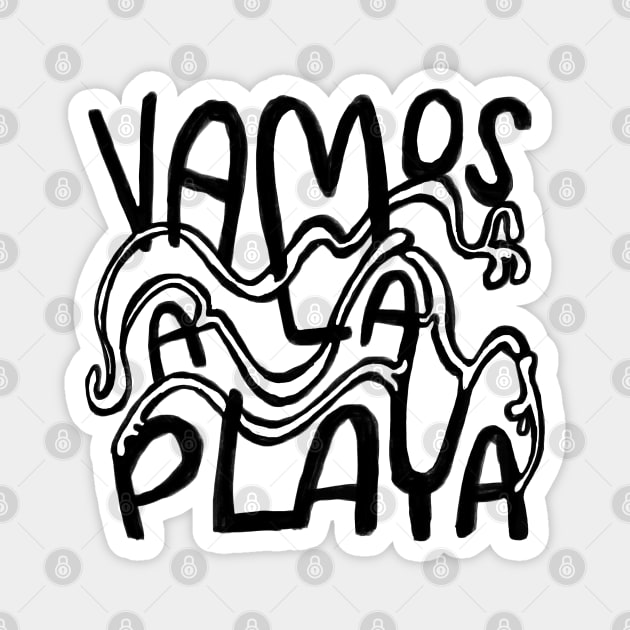 Vamos A La Playa, Let's go to the beach Magnet by badlydrawnbabe