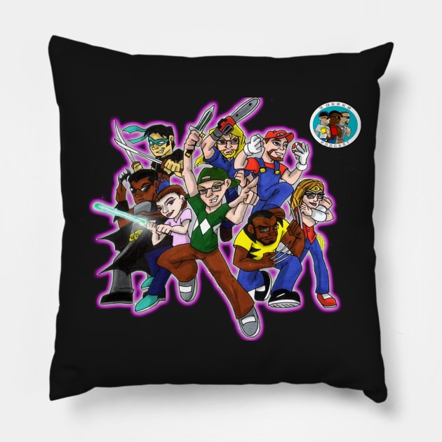 3 Geeks Podcast Pillow by 3GeeksPodcast