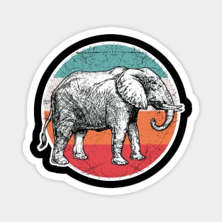 Vintage Retro Elephant Magnet