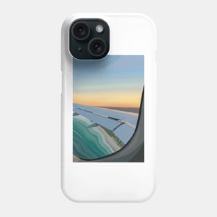 Sunset plane window view Phone Case