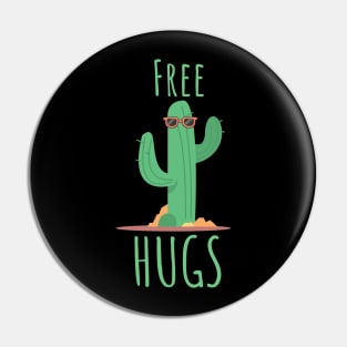 Cactus free hugs Pin