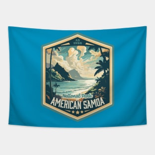 National Park of American Samoa Vintage WPA Style National Park Tapestry