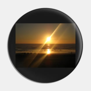 Sun's Reflection Over Yachats Pin