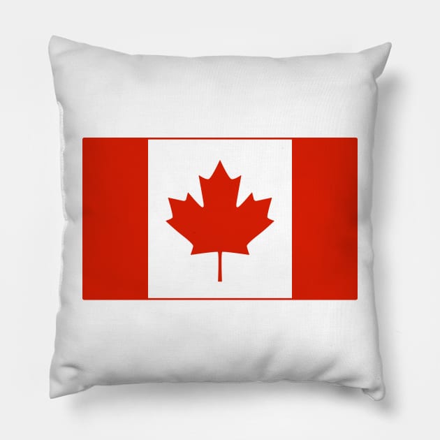 Canada flag Pillow by Cute Tees Kawaii