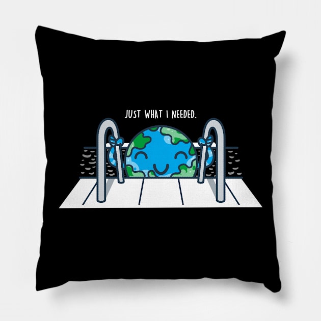 Cute Kawaii Earth Climate Change Pillow by BoggsNicolas