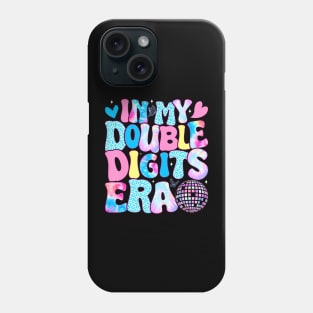 In My Double Digits Era Retro 10 Year Old 10Th Birthday Girl Phone Case