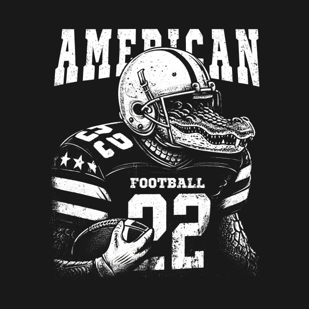 Alligator American Football Vintage by fupi