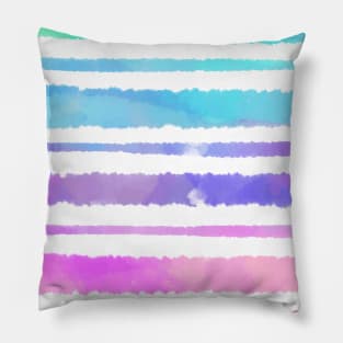 Watercolor stripes Pillow