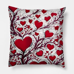 Abstraction red heart Pillow