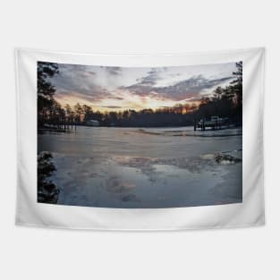 Ice Covered Cove Tapestry