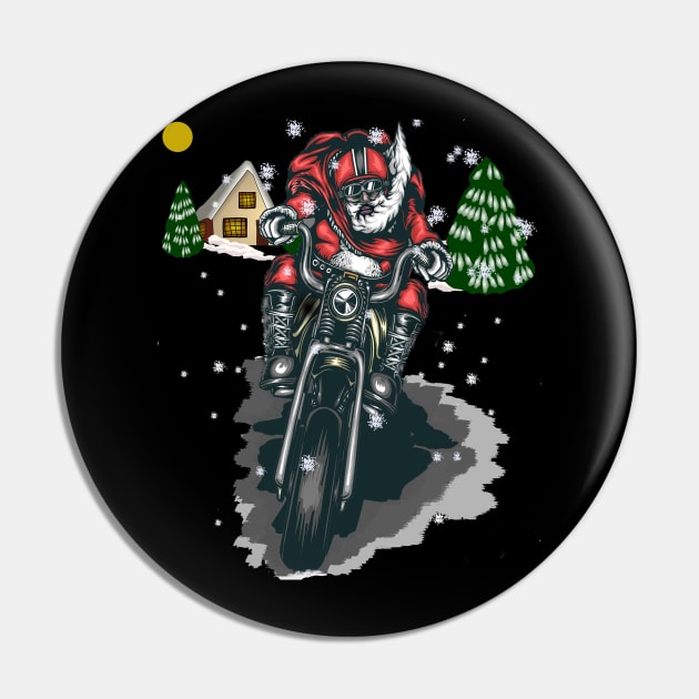 Christmas Biker Pin by TexasTeez