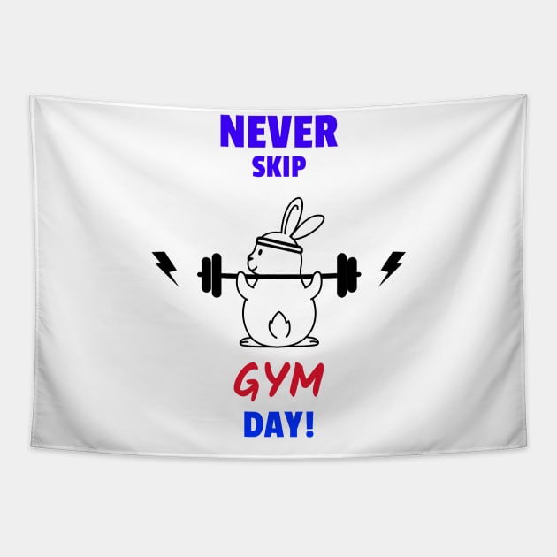 Never Skip GYM Day! Tapestry by JC's Fitness Co.