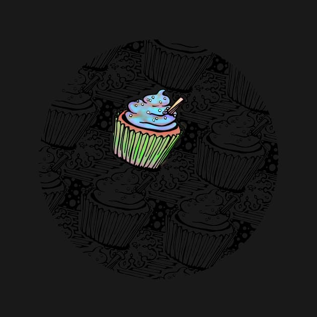 Blue Potion Cupcake by artfulfreddy