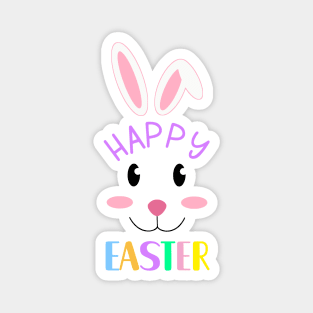 Happy Easter Bunny Face Magnet