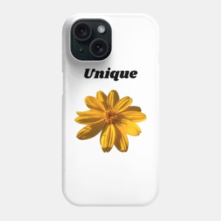 T-Shirt with Beautiful Yellow Flower - Unique Phone Case